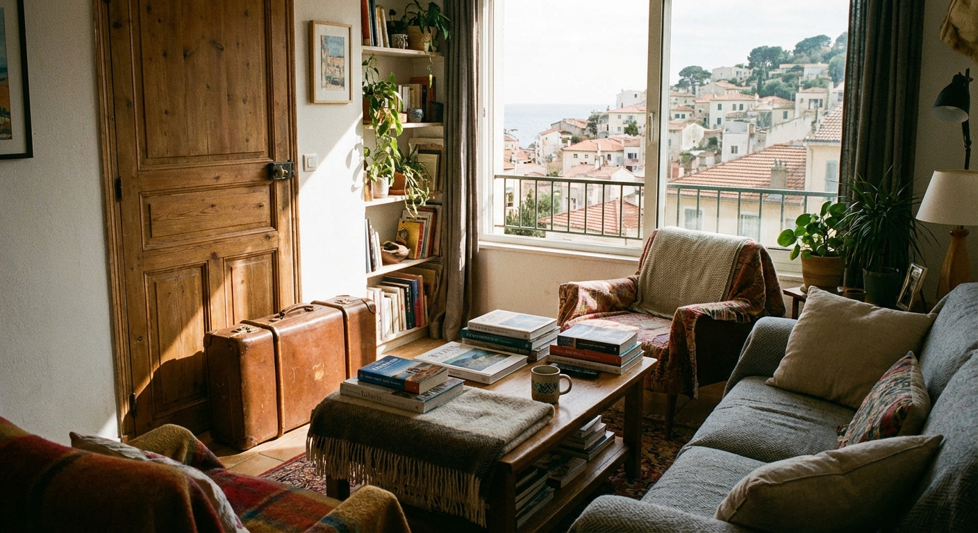 Long-stay apartment rental with a view of a Mediterranean town