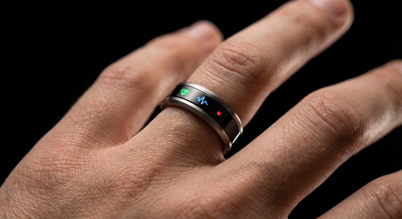 Smart health ring with subtle LED indicators